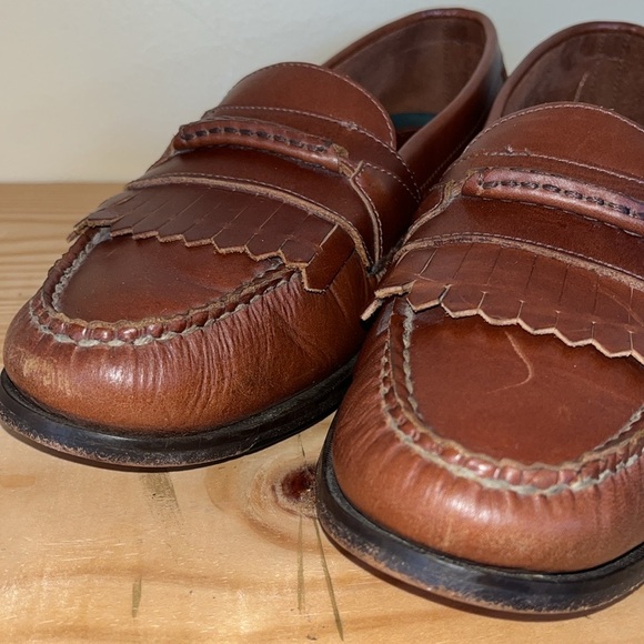 Vintage G.H. Bass & Co. Men\'s Brown Leather Penny Loafers Slip On Shoes main image 10